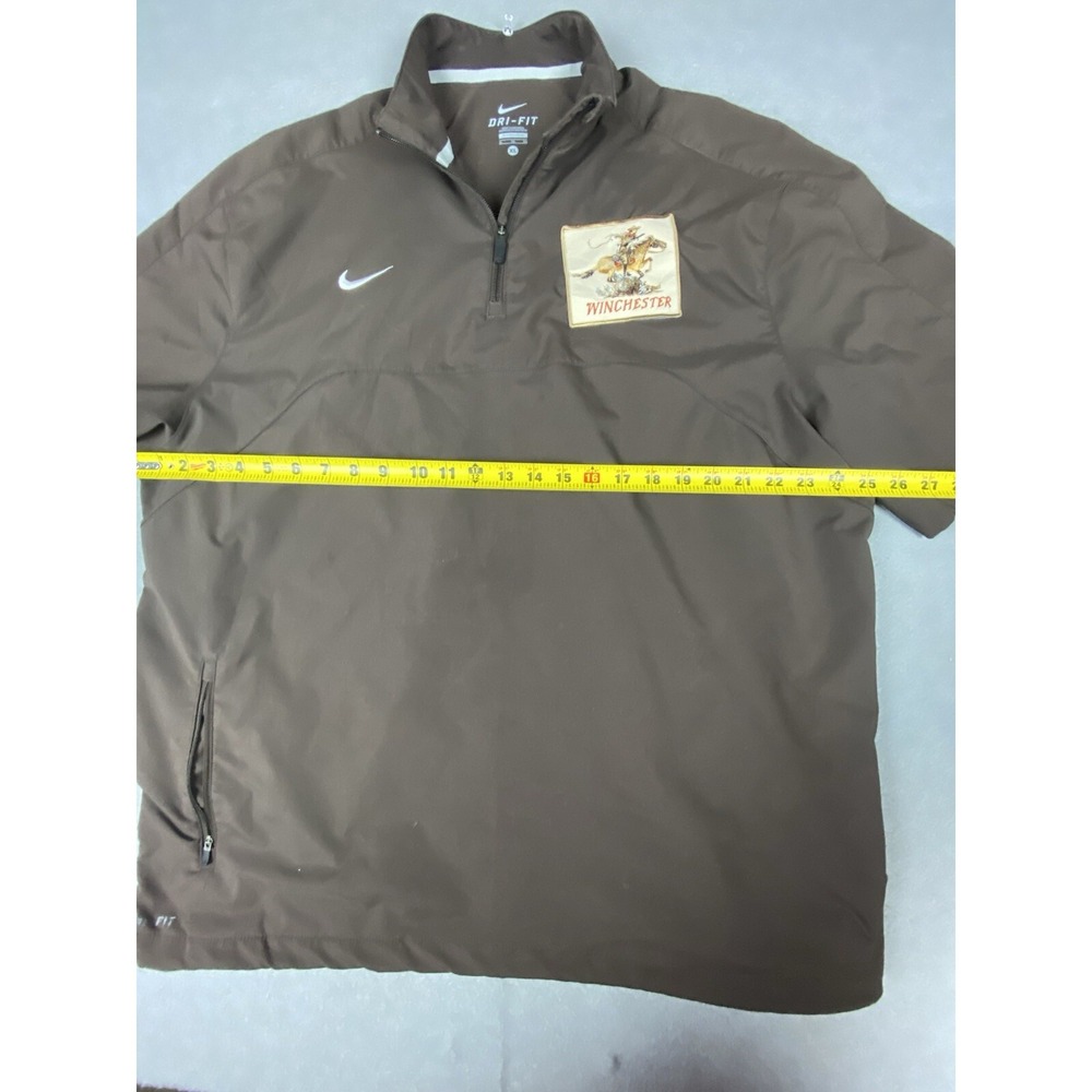 Nike Dri-Fit Windbreaker 1/4 Zip Mens XL Embroidered Winchester Vintage Patch - Picture 6 of 7